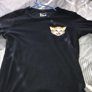 Nike dry fit black cat shirt